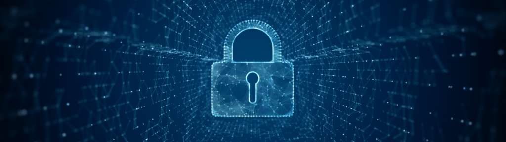 Image of a lock showing cyber security